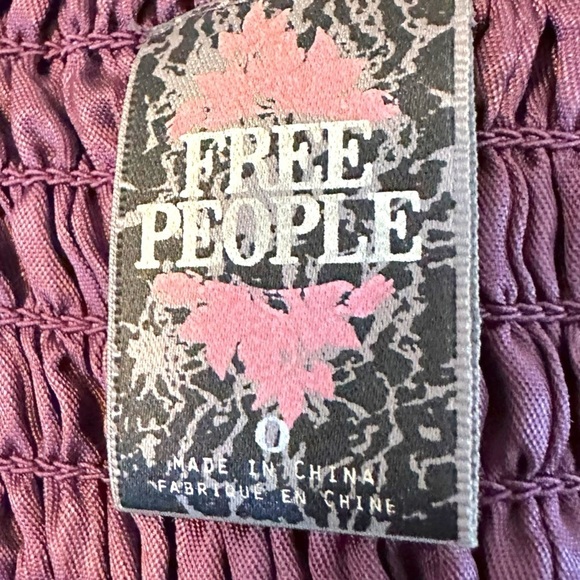 Vintage 90s Free People Harmony Purple Forest Fairy Crinkle Mini Dress Size 0 - Picture 7 of 10